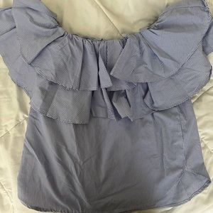 Puffy over the shoulder blouse